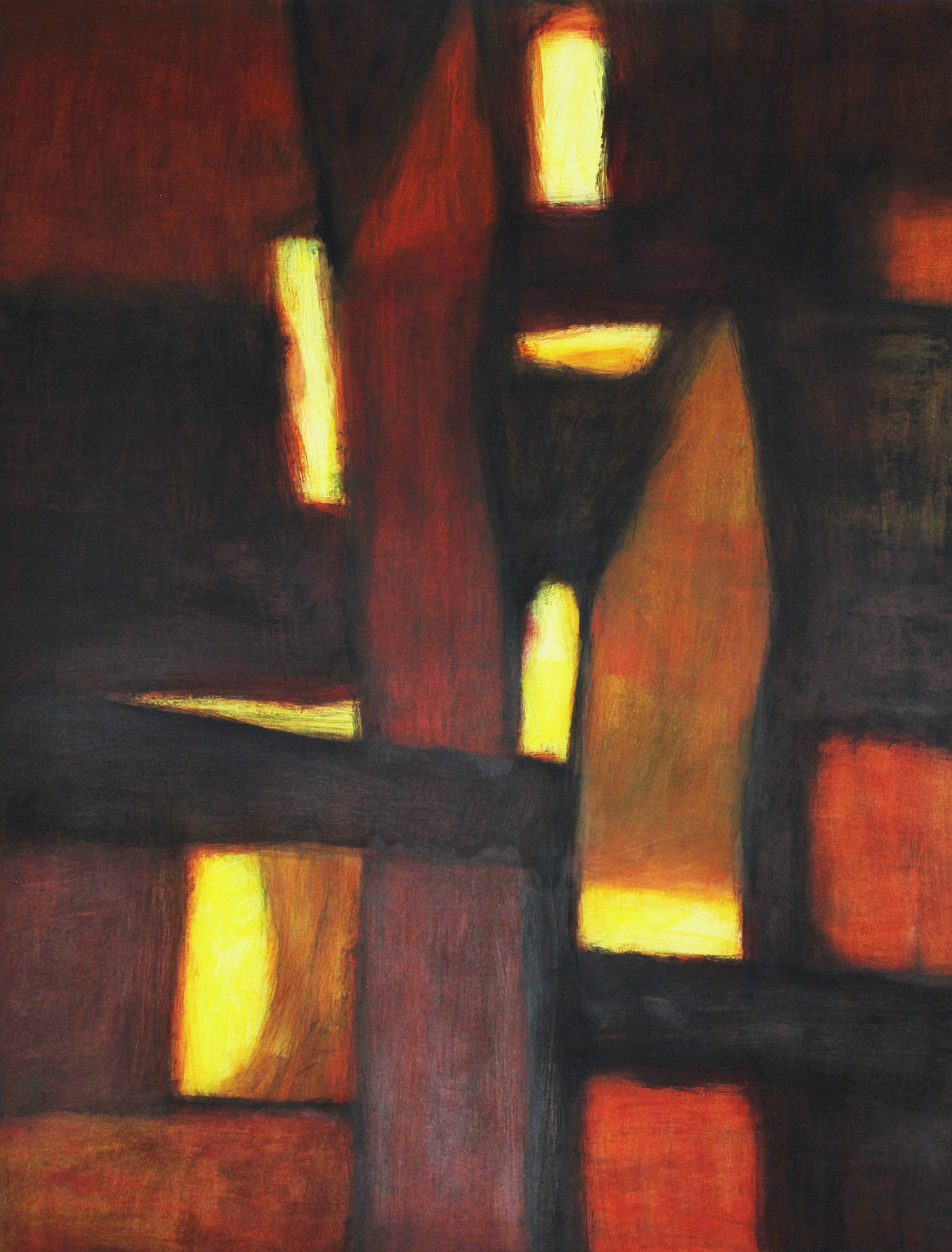 Heidrun Wettengl, African Colours, Acryl auf Papier, 65x50 cm, 2015