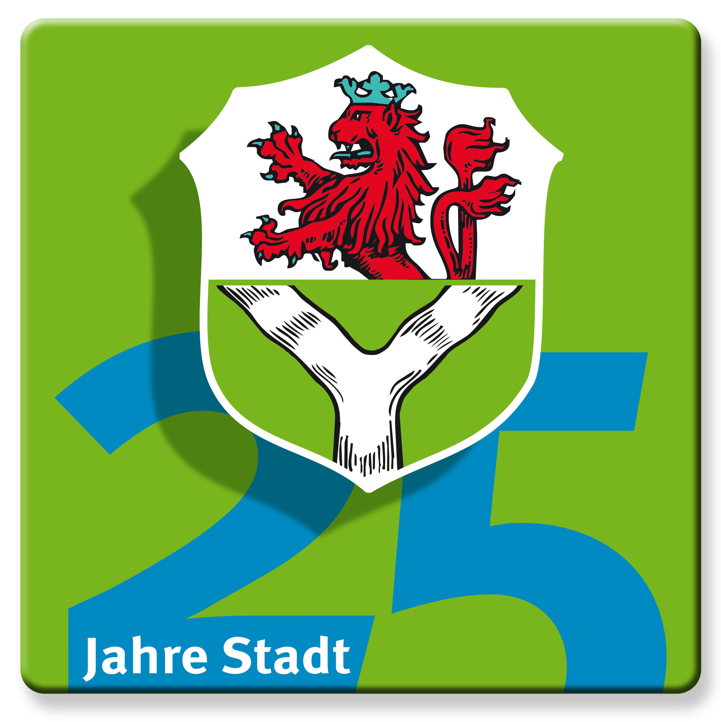 Logo 25 jahre Stadt